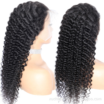 mink brazilian vendor jewish wig Indian temple hair processed virgin hair deep wave human hair lace frontal wig